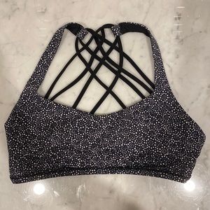Lululemon Free To Be Wild Bra Black Flower 6